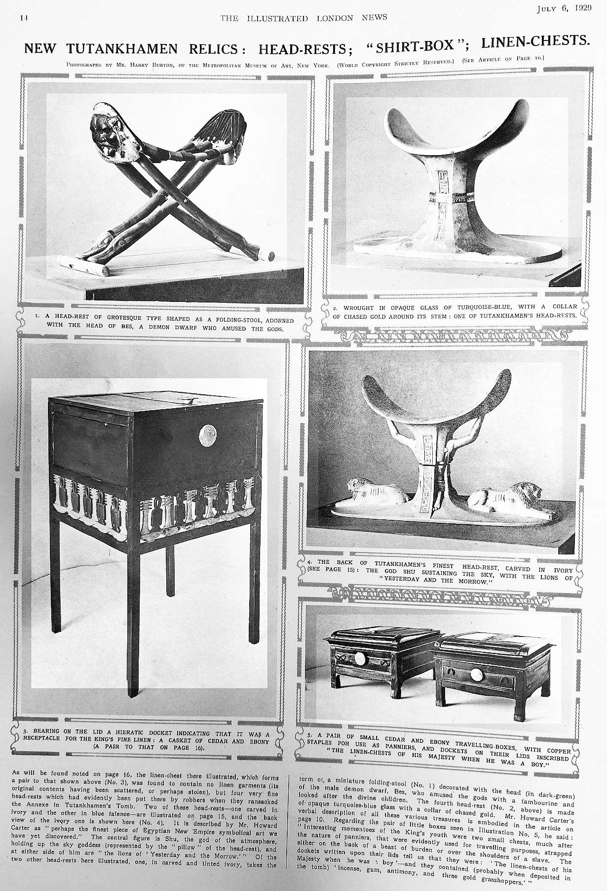 1929 tut treasure relics